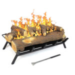 Regal Flame 24 Inch Convert to Ethanol Fireplace Log Set with Burner Insert from Gel or Gas Logs (Oak)