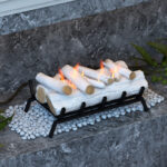 Regal Flame 18 inch Convert to Ethanol Fireplace Log Set with Burner Insert from Gel or Gas Logs (Birch)