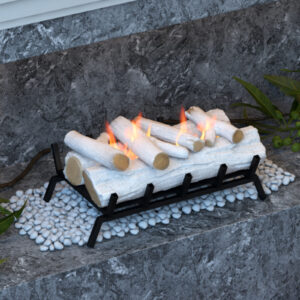 Regal Flame 18 inch Convert to Ethanol Fireplace Log Set with Burner Insert from Gel or Gas Logs (Birch)