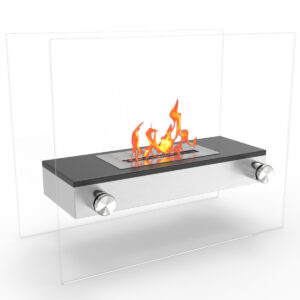 Regal Flame Black Alor Ventless Free Standing Ethanol Fireplace Can Be Used as a Indoor, Outdoor, Gas Log Inserts, Vent Free, Electric, Outdoor Fireplaces, Propane, Gel & Fire Pits