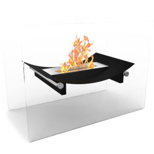 Regal Flame Black Bow Ventless Free Standing Bio Ethanol Fireplace Can Be Used as a Indoor, Outdoor, Gas Log Inserts, Vent Free, Electric, Outdoor Fireplaces, Gel, Propane & Fire Pits