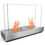 Regal Flame Stainless Steel Phoenix Ventless Free Standing Ethanol Fireplace Can Be Used as a Indoor, Outdoor, Gas Log Inserts, Vent Free, Electric, Outdoor Fireplaces & Fire Pits