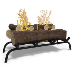 Regal Flame 18 inch Convert to Ethanol Fireplace Log Set with Burner Insert from Gel or Gas Logs (Oak)